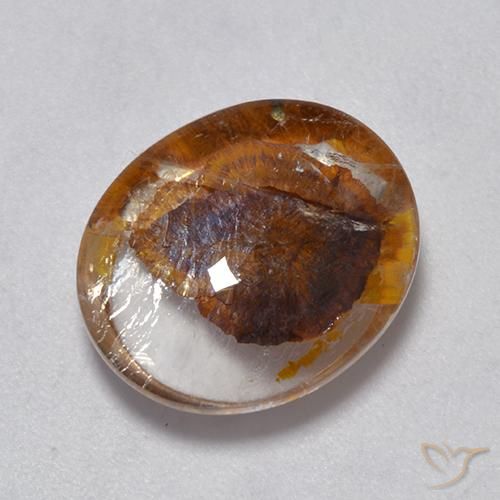 7.05 ct Multicolor Quartz With Marcasite Stone, Natural Quartz With Marcasite in Oval Cabochon Shape for Sale