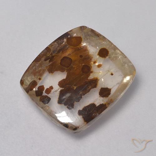 6.25 ct Multicolor Quartz With Marcasite Stone, Natural Quartz With Marcasite in Cushion Cabochon Shape for Sale