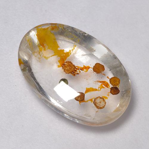 6.64 ct Multicolor Quartz With Marcasite Stone, Natural Quartz With Marcasite in Oval Cabochon Shape for Sale
