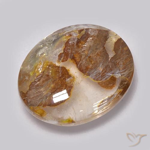 7.86ct Natural Multicolor Quartz With Marcasite, Oval, Transparent