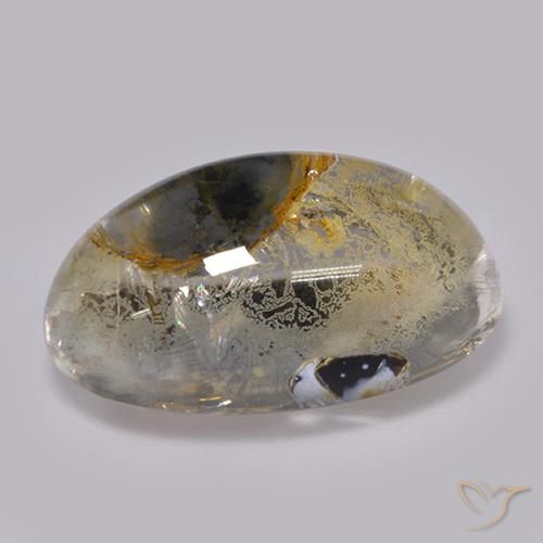 Quartz With Marcasite Gemstone in 18.9 x 12.7 mm Size for Sale, Quartz With Marcasite Stone in Multicolor Color