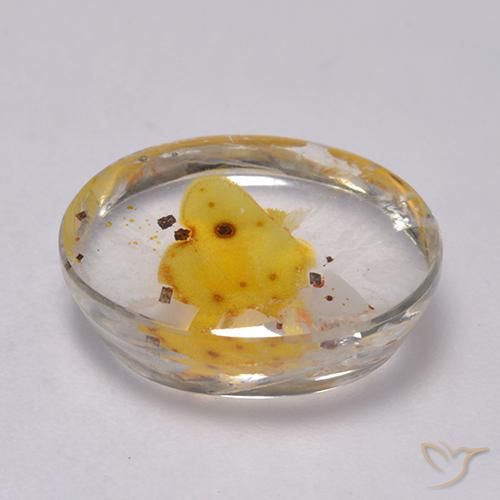 Quartz With Marcasite Gemstone in 16 x 12 mm (calibrated) Size for Sale, Quartz With Marcasite Stone in Multicolor Color