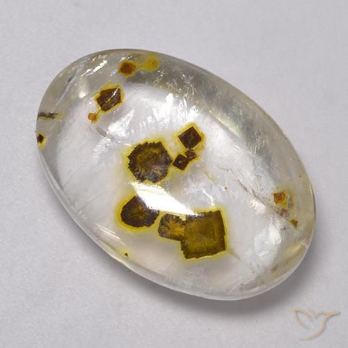 16.72ct Natural Multicolor Quartz With Marcasite, Oval, Transparent