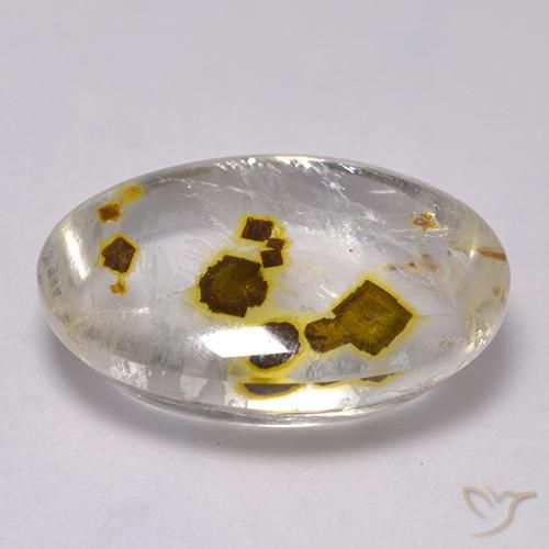 Quartz With Marcasite Gemstone in 20.6 x 14.2 mm Size for Sale, Quartz With Marcasite Stone in Multicolor Color