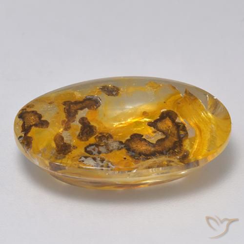Quartz With Marcasite Gemstone in 22.5 x 16 mm Size for Sale, Quartz With Marcasite Stone in Multicolor Color