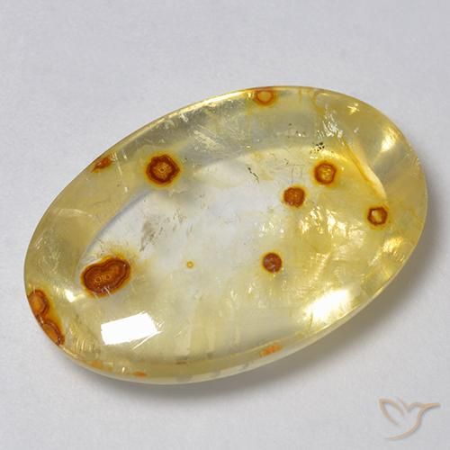 Quartz ovale de 19,3 ct avec marcassite, 23,7 x 15,8 mm du Brésil, Photo A