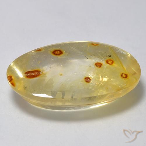 Quartz With Marcasite Gemstone in 23.7 x 15.8 mm Size for Sale, Quartz With Marcasite Stone in Multicolor Color