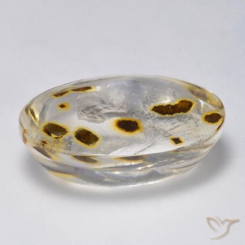 Quartz With Marcasite Gemstone in 20 x 15 mm (calibrated) Size for Sale, Quartz With Marcasite Stone in Multicolor Color