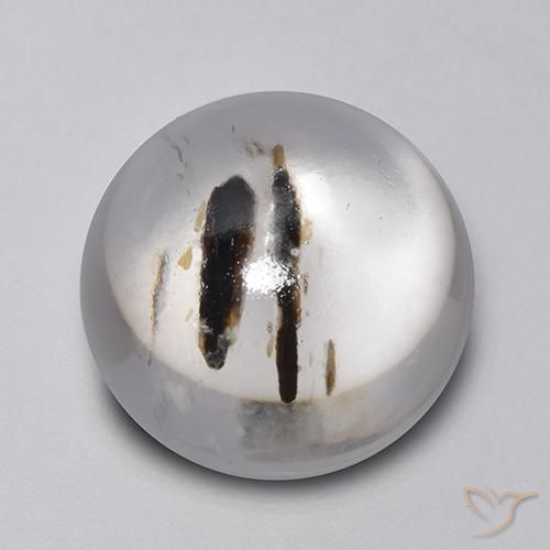 15.81ct Round Cabochon Multicolor Quartz With Marcasite from Brazil, Dimension 15.3mm, Natural none Gemstone, Transparent Clarity, 1 piece Quartz With Marcasite in Multicolor Color, Mohs Hardness of 7 suitable for daily wear jewelry, Photo A