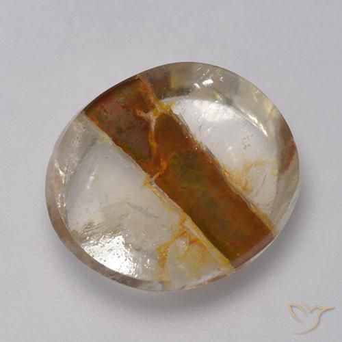 8.27 ct Multicolor Quartz With Marcasite Stone, Natural Quartz With Marcasite in Oval Cabochon Shape for Sale