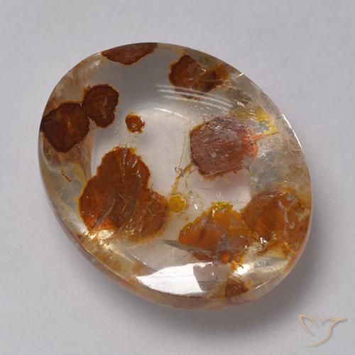 Quarzo Con Marcasite multicolore taglio ovale da 9,52 ct dal Brasile, dimensione 16,8 x 13,3mm, pietra preziosa naturale Nessuna , purezza Transparent, Quarzo Con Marcasite Ovale cabochon da 1 pz, durezza Mohs di 7 adatto per gioielli da indossare ogni giorno, Photo A