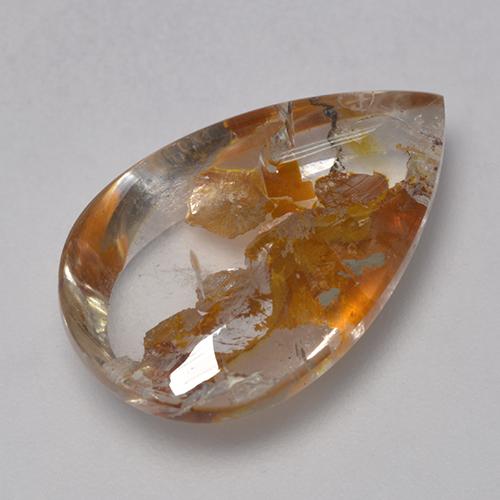 Multicolor Quartz With Marcasite Gem - 8.9ct Pear Cabochon (ID: 523833)