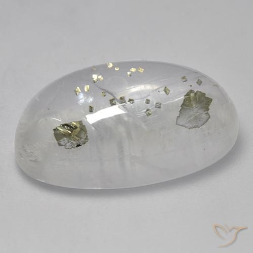 Quartz With Marcasite Gemstone in 20.1 x 13.3 mm Size for Sale, Quartz With Marcasite Stone in Multicolor Color