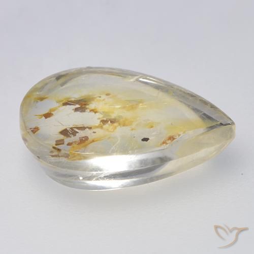 Quartz With Marcasite Gemstone in 14.6 x 10.6 mm Size for Sale, Quartz With Marcasite Stone in Multicolor Color