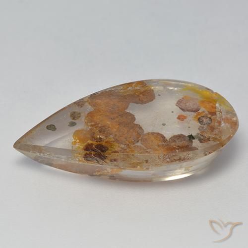 Quartz With Marcasite Gemstone in 24.7 x 14.6 mm Size for Sale, Quartz With Marcasite Stone in Multicolor Color