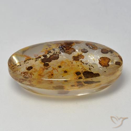 Quartz With Marcasite Gemstone in 21.8 x 13.7 mm Size for Sale, Quartz With Marcasite Stone in Multicolor Color