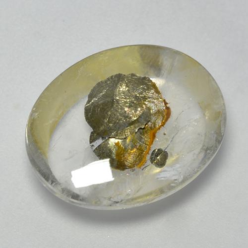 Multicolor Quartz With Marcasite Gem - 11.9ct Oval Cabochon (ID: 524004)