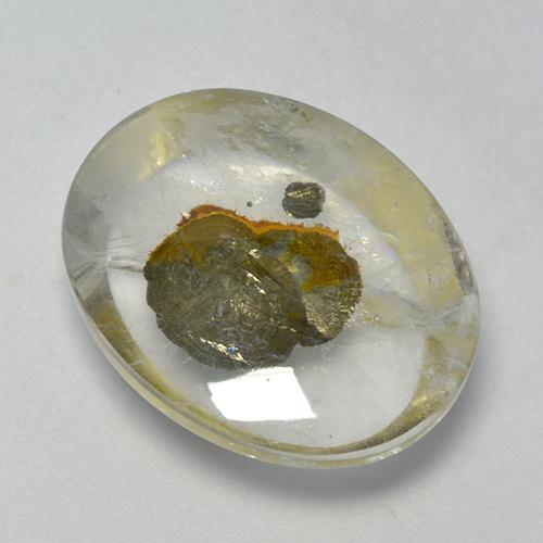 11.85 ct Multicolor Quartz With Marcasite Stone, Natural Quartz With Marcasite in Oval Cabochon Shape for Sale