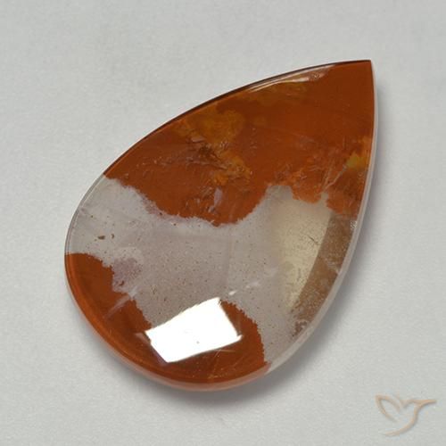 14.40ct Natural Multicolor Quartz With Marcasite, Pear Shape, Transparent