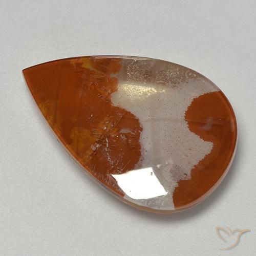14.40 ct Multicolor Quartz With Marcasite Stone, Natural Quartz With Marcasite in Pear Cabochon Shape for Sale