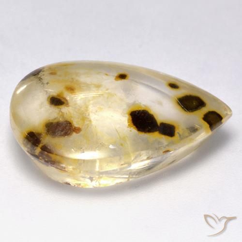 Quartz With Marcasite Gemstone in 21 x 16.6 mm Size for Sale, Quartz With Marcasite Stone in Multicolor Color