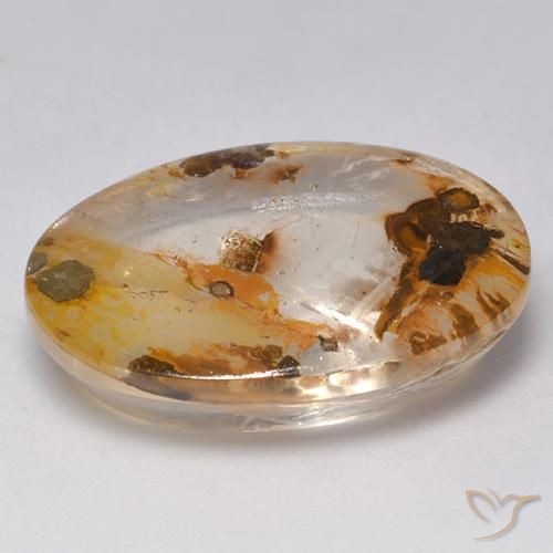 Quartz With Marcasite Gemstone in 22.8 x 16.2 mm Size for Sale, Quartz With Marcasite Stone in Multicolor Color