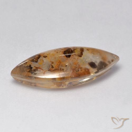 Quartz With Marcasite Gemstone in 18 x 8.4 mm Size for Sale, Quartz With Marcasite Stone in Multicolor Color