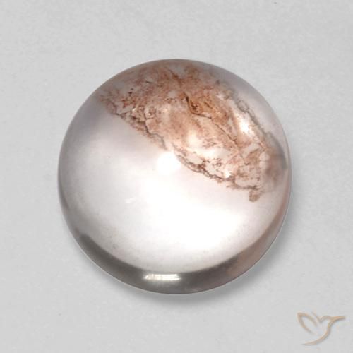 5.76 ct Multicolor Quartz With Marcasite Stone, Natural Quartz With Marcasite in Round Cabochon Shape for Sale