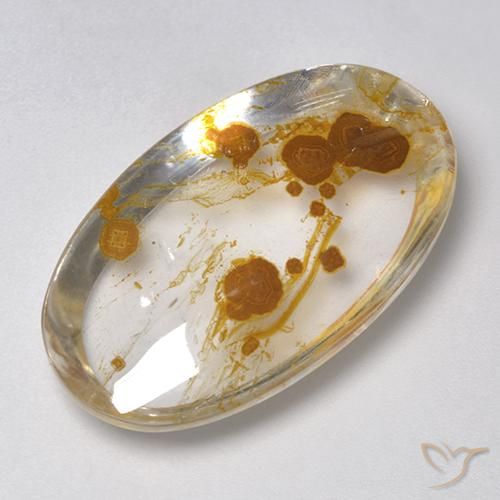 27.58ct Natural Multicolor Quartz With Marcasite, Oval, Transparent