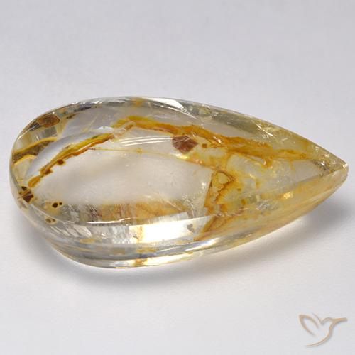 Quartz With Marcasite Gemstone in 25.1 x 15.8 mm Size for Sale, Quartz With Marcasite Stone in Multicolor Color