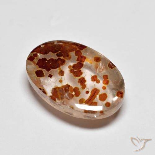 6.22ct Natural Multicolor Quartz With Marcasite, Oval, Transparent