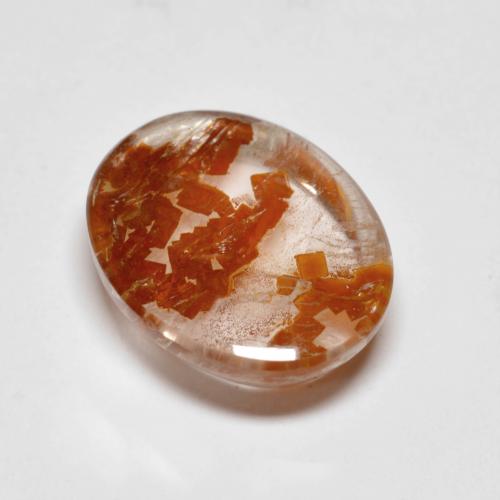 Multicolor Quartz With Marcasite Gem - 3.6ct Oval Cabochon (ID: 577070)