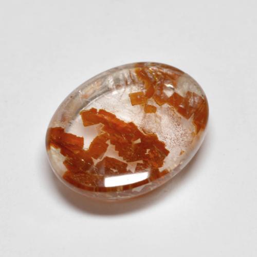 3.62 ct Multicolor Quartz With Marcasite Stone, Natural Quartz With Marcasite in Oval Cabochon Shape for Sale