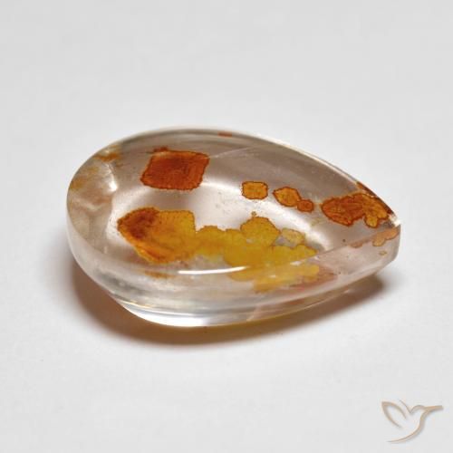 Quartz With Marcasite Gemstone in 16.4 x 12.8 mm Size for Sale, Quartz With Marcasite Stone in Multicolor Color