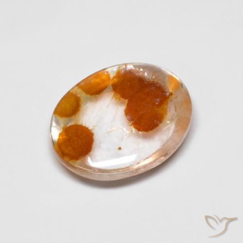 Quarzo Con Marcasite Ovale cabochon da 2,39 ct dal Brasile, dimensione 10,5 x 8,3mm, purezza Transparent, pietra preziosa naturale Nessuna, Quarzo Con Marcasite 1pc in colore Multicolore, durezza Mohs di 7 adatto per gioielli da indossare ogni giorno, Photo A