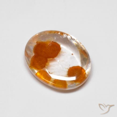2.39 ct Multicolor Quartz With Marcasite Stone, Natural Quartz With Marcasite in Oval Cabochon Shape for Sale