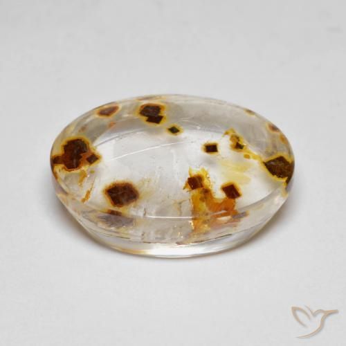 Quartz With Marcasite Gemstone in 16 x 12 mm (calibrated) Size for Sale, Quartz With Marcasite Stone in Multicolor Color
