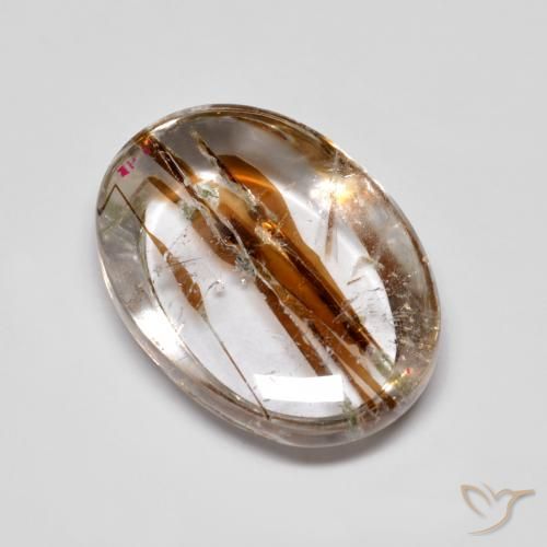 10.33ct Natural Multicolor Quartz With Marcasite, Oval, Transparent