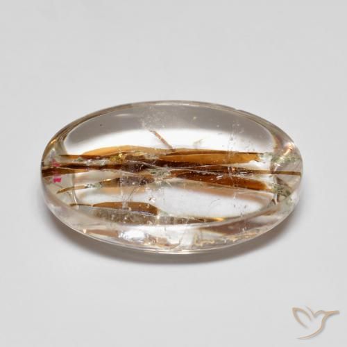 Quartz With Marcasite Gemstone in 18 x 13 mm (calibrated) Size for Sale, Quartz With Marcasite Stone in Multicolor Color