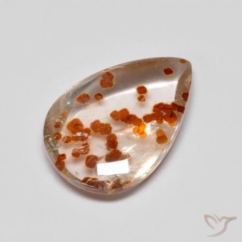 6.01ct Natural Multicolor Quartz With Marcasite, Pear Shape, Transparent