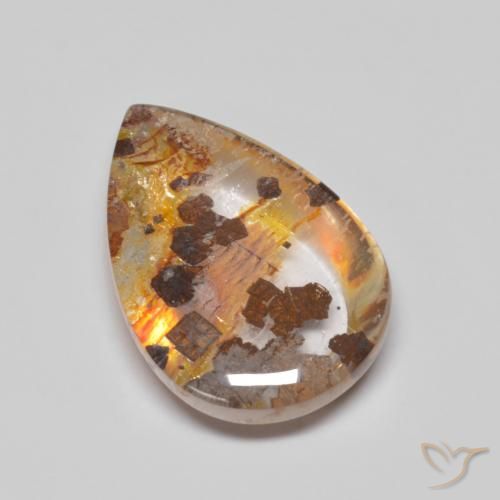 8.32ct Natural Multicolor Quartz With Marcasite, Pear Shape, Transparent