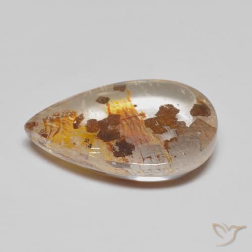 Quartz With Marcasite Gemstone in 17.9 x 12.1 mm Size for Sale, Quartz With Marcasite Stone in Multicolor Color