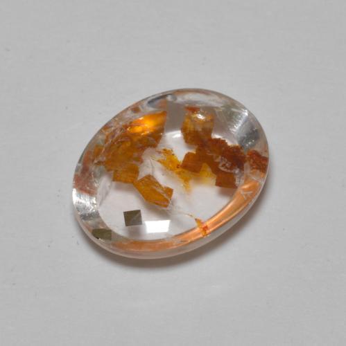 2.57 ct Multicolor Quartz With Marcasite Gemstone, Quartz With Marcasite Gem in Oval Cabochon Shape for Sale.