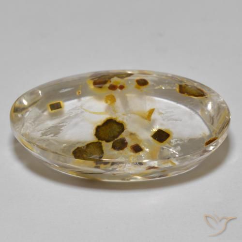 Quartz With Marcasite Gemstone in 26.9 x 18 mm Size for Sale, Quartz With Marcasite Stone in Multicolor Color