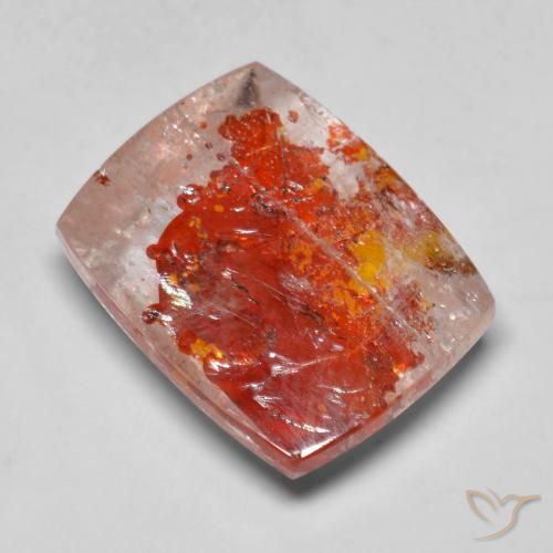 13.12ct Natural Multicolor Quartz With Marcasite, Cushion, Translucent