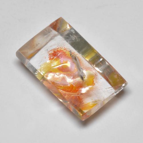 Multicolor Quartz With Marcasite Gem - 12.2ct Baguette Cabochon (ID: 585644)