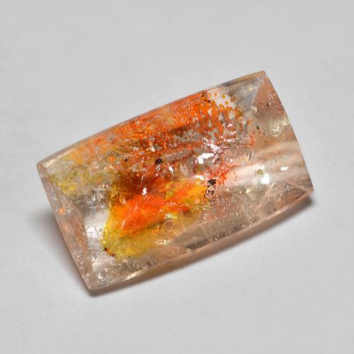 Multicolor Quartz With Marcasite Gem - 7.4ct Baguette Cabochon (ID: 585646)