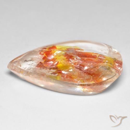 Quartz With Marcasite Gemstone in 30 x 22 mm (calibrated) Size for Sale, Quartz With Marcasite Stone in Multicolor Color