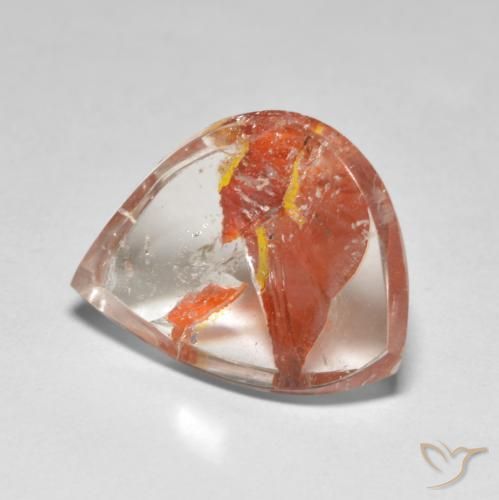 8.89 ct Multicolor Quartz With Marcasite Stone, Natural Quartz With Marcasite in Fancy Cabochon Shape for Sale