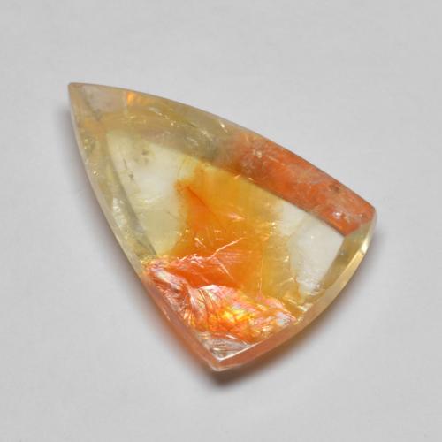 Multicolor Quartz With Marcasite Gem - 8.6ct Trillion Cabochon (ID: 585857)